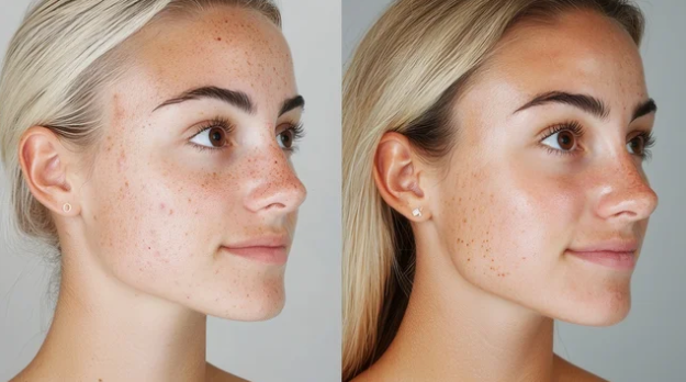 glutathione injection results showing brighter even skin tone